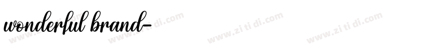 wonderful brand字体转换
